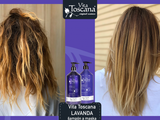 Vita Toscana - LAVANDA - LEVANDUĽA Šampón 1000ml. Prírodný a oraganický pigment.